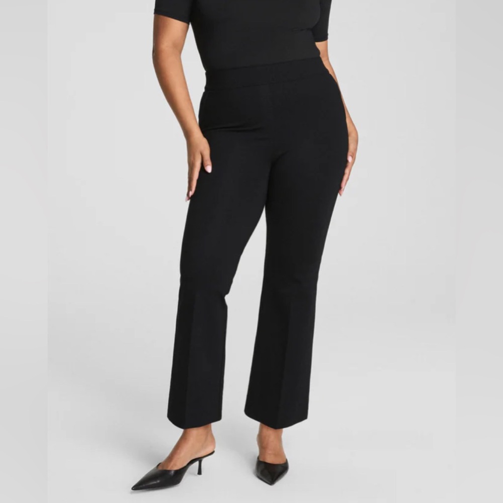SPANX Black Straight-Leg High-Waist Pants